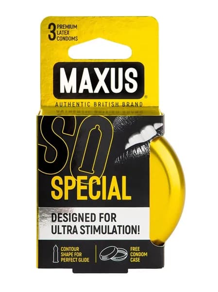 Презервативы в железном кейсе точечно-ребристые MAXUS Special №3