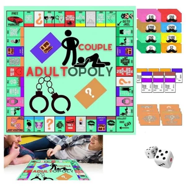 Настольная игра Adultopoly интерактивный подарок на День Святого Валентина для пары