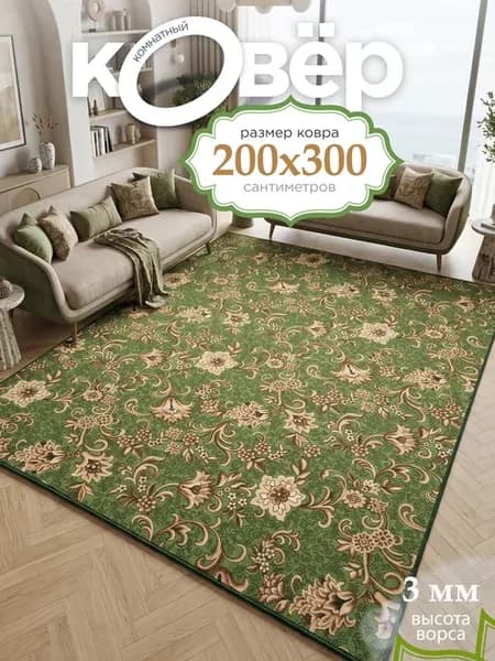 Ковер комнатный 200х300 в гостиную напольный 200 на 300 см