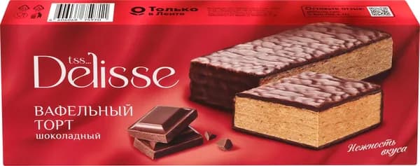 Торт вафельный DELISSE Шоколадный, 200г