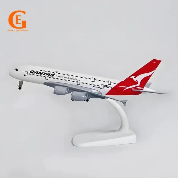 Металлическая Модель Самолета Qantas Airbus 380, 20CM С Колесами