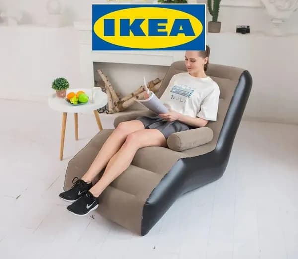 IKEA Бескаркасный диван Матрас, Бархат, Размер XXXXXL,коричневый
