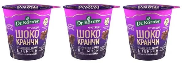 Dr. Korner Шококранчи Гречневые в темном шоколаде, 40 г, 3 шт