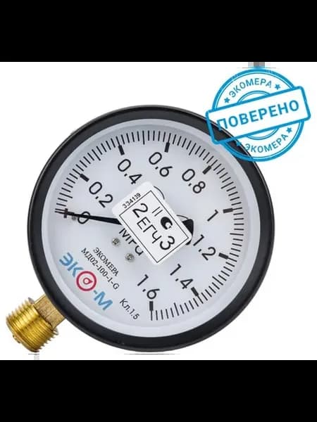Манометр ЭКО-М Экомера МД02-100мм 0.1,6 МПа G1 2 (Эконом) М