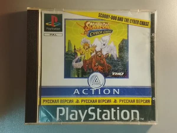 Диск с игрой для PlayStation 1: Scooby-Doo and the Cyber Chase (PS1, Русская версия)