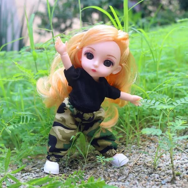 Для куклы BJD 16-17 см, комплект одежды, аксессуары, футболка и брюки