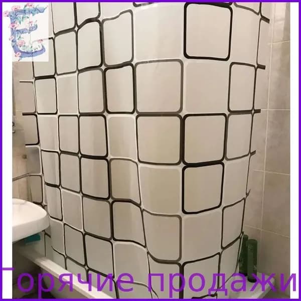 Штора для ванной 190 черный