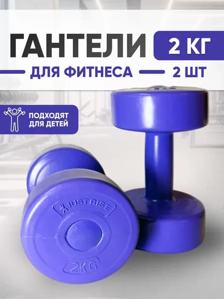 Гантели для спорта и фитнеса JUSTRISE 2 шт по 2 кг Уцененный товар