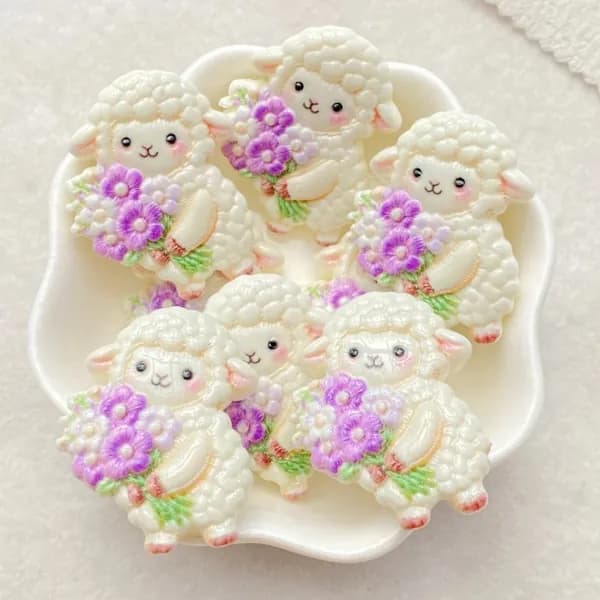 10pcs Красивый кролик еж смоляные аксессуары