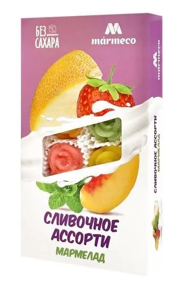 Мармелад Сливочный Микс , без сахара, 180гр