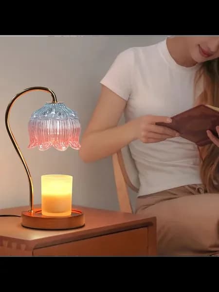 Лампа Petal Wax с таймером и регулировкой (Розово-синяя)