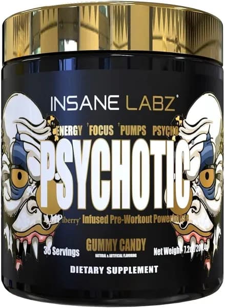 Insane Labz / PSYCHOTIC GOLD Gummy Candy 35 порций / Предтренировочный комплекс Инсайн США
