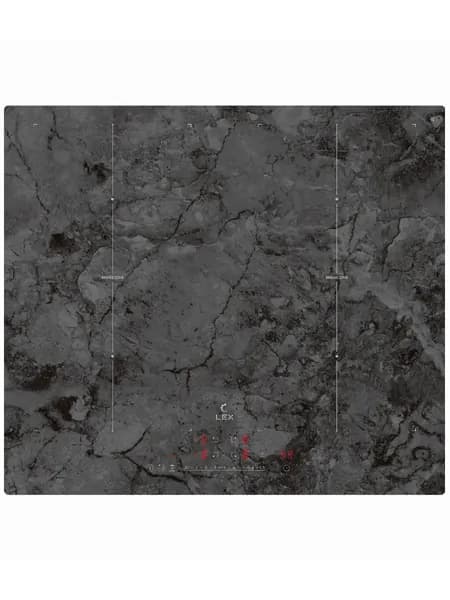 Варочная поверхность индукционная с инвертором Lex EVI 640 F I DS, 4 конфорки, 7200 Вт, таймер, функция Boost, индикация остаточного тепла, мраморный дизайн