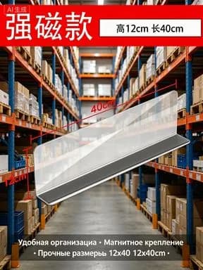 Разделитель пластиковый с магнитной основой 40*12 см