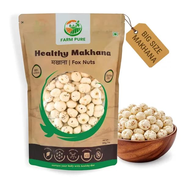 Farm Pure премиум фууль махана, крушиеся жареные лотосовые семечки, 200 г