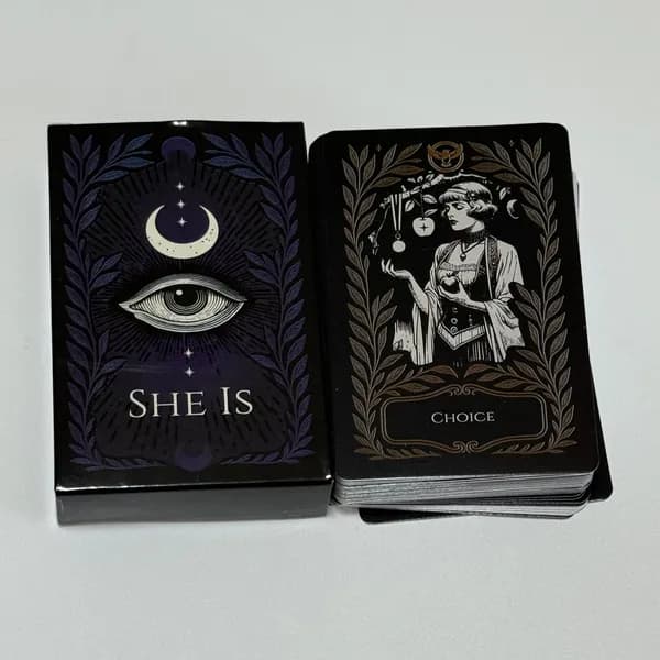 Tapo ОНА ЗАНИМАЕТСЯ осознанным уходом за собой,SHE IS Mindfulness Self-Care Cards