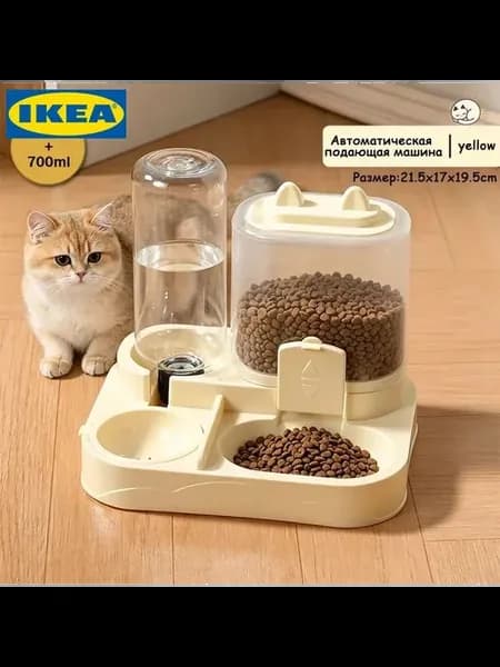 Автоматическая кормушка-поилка 2-в-1 для собак и кошек