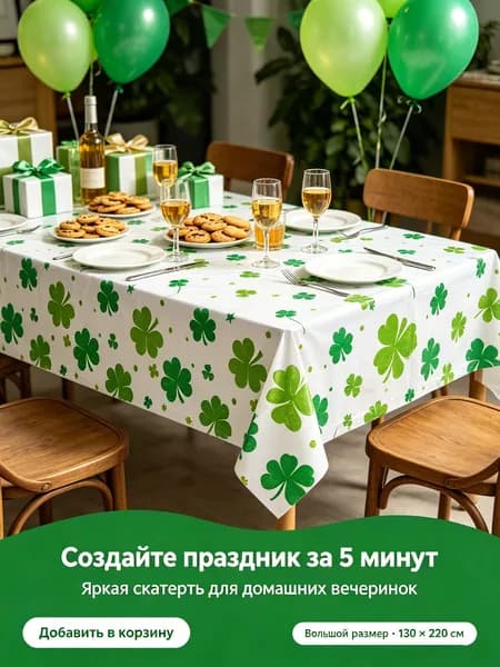 Скатерть одноразовая длина 220 см, ширина 130 см.
