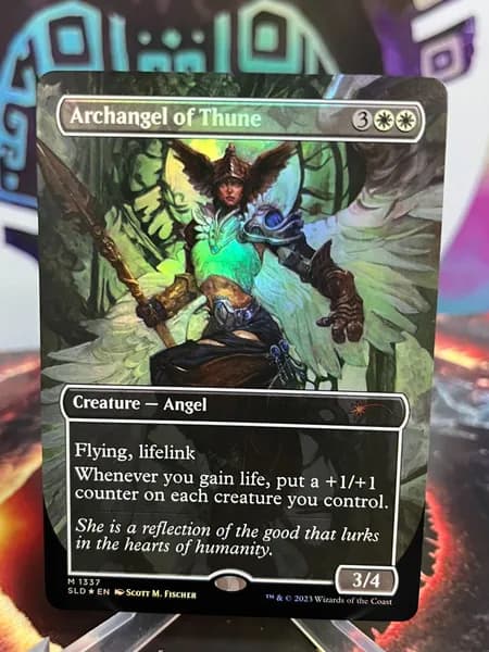 Магия сбора прокси-карт MTG PROXY CARDSВысококачественные нефольговые карты Archangel of Thune SLD #1337 foil