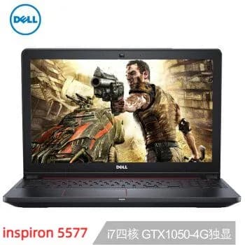 Dell Игровой ноутбук 15.6", Intel Core i7-7700HQ, RAM 8 ГБ, SSHD 512 ГБ, NVIDIA GeForce GTX 1050 (4 Гб), Windows Pro, черный, Английская раскладка