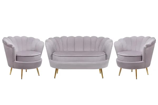 Комплект кресел и двухместного дивана дивана ракушка Pearl Double Grey