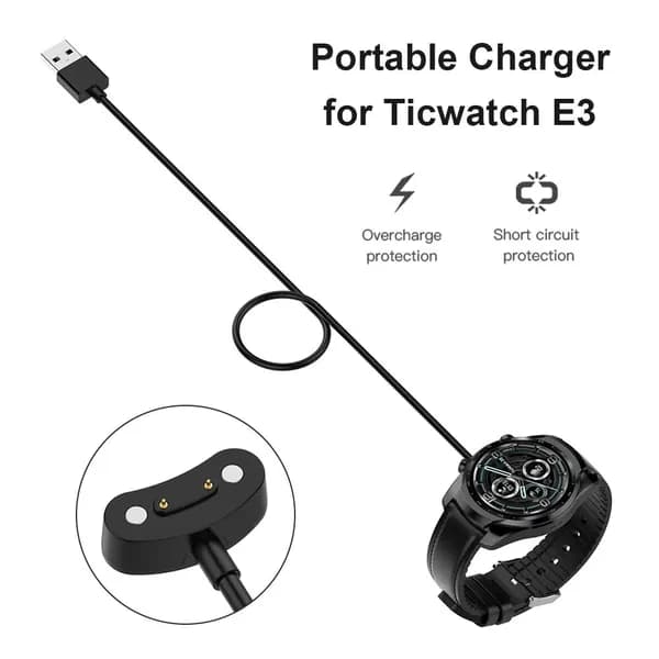 Зарядное устройство для часов TicWatch E3, Pro3 и Pro3 LTE, кабель 1 м