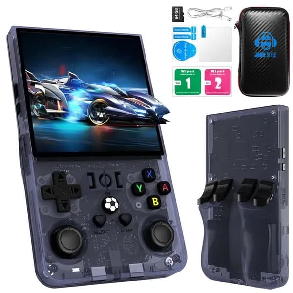 R36Max Game Console, 4-дюймовый IPS-экран, Linux-система, портативный карманный видеоплеер, ретро-карманный игровой консоль для детей.