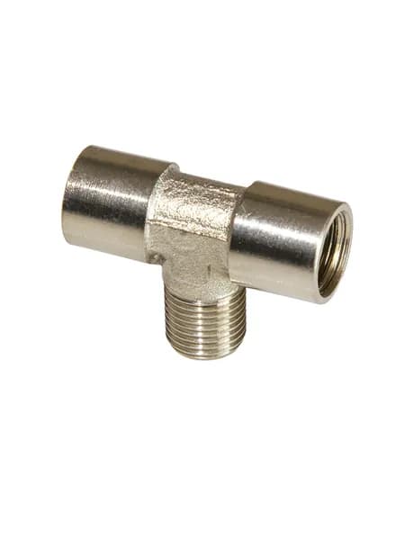 Переходник штуцер G1/8 " - гайка G1/8" х 2, Т-Образный (JAS 8114)