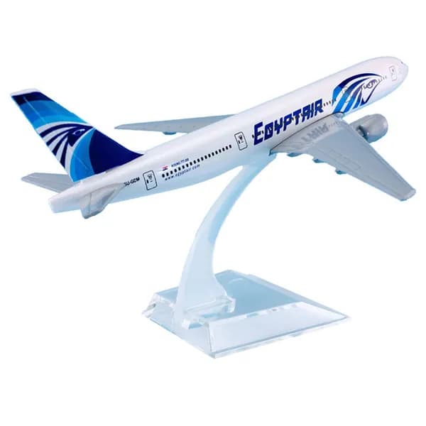 Коллекционная модель самолета Boeing 777 Egypt Air масштаб 1/400, длина 16 см, подарочная детская игрушка