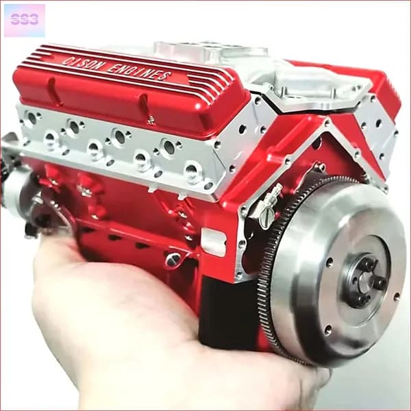 Бензиновый двигатель OHV V8 (1/6 масштаб) 44 см - Детальный конструктор для моделизма