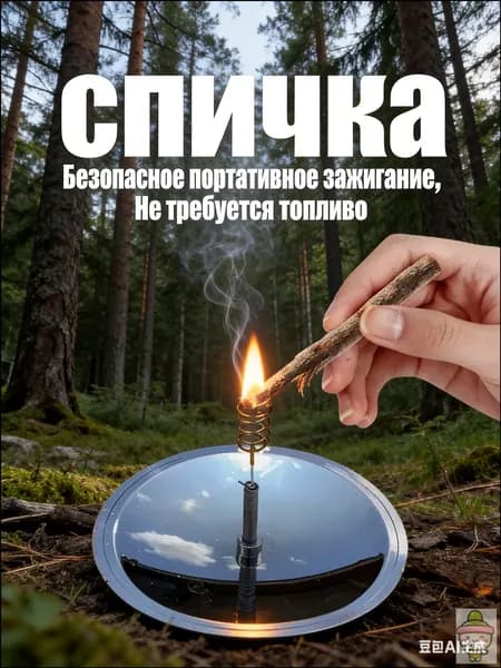 Складной солнечный зажигатель, экологичный способ получения огня, не нуждается в газе или бензине, удобен для переноски в рюкзаке