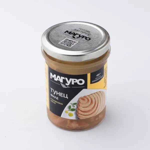 Тунец Магуро полосатый филе в оливковом масле 200 г