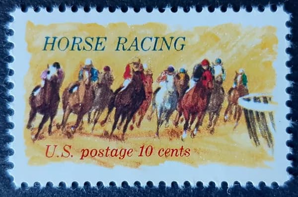 Марка США 1974 г. Скачки (Horse Racing). 100-летие Кентукки Дерби