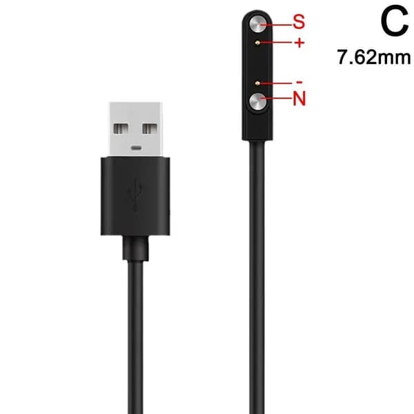 2-контактный 2,48/4/7,62 мм 4-контактный смарт-часы магнитный USB-кабель для зарядки
