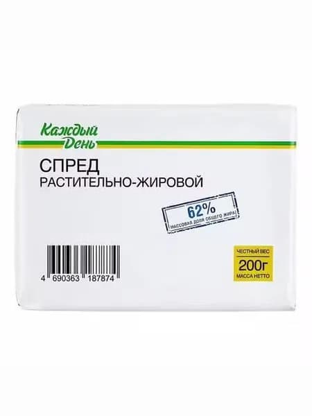 Спред растительно-жировой Каждый День 62% 200 г