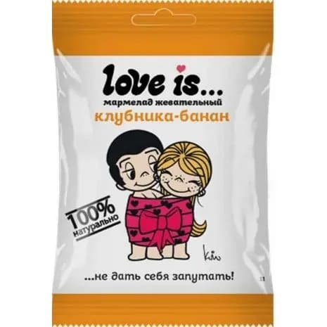 Мармелад Love Is "ЖуйМиксик", клубника-банан 25гр