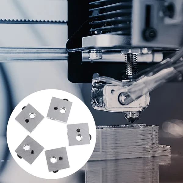 Комплект из 5 серебристых алюминиевых нагревательных блоков для 3d-принтера makerbot mk7 mk8