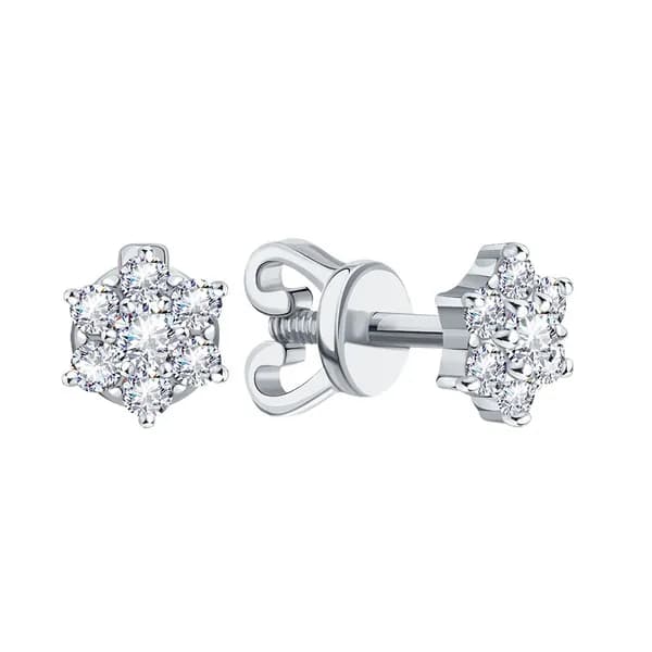 Серьги женские золотые 585 пробы, KARATOV