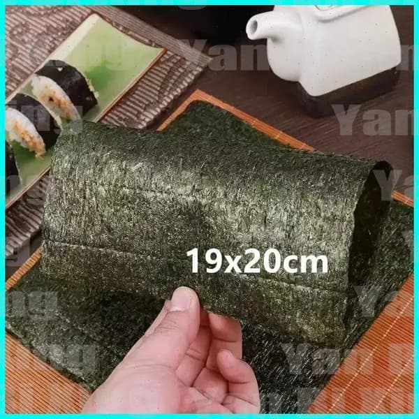 Морские водоросли Нори для суши и роллов/ Листы Нори 10 шт.19x21cm