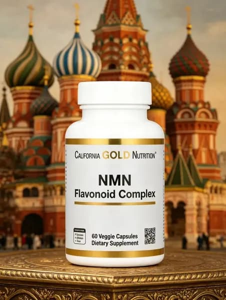 California Gold Nutrition, комплекс флавоноидов с NMN, апигенином и кверцетином, 60 растительных капсул