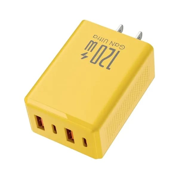 Порт зарядки 120W DOG для ПК и телефонов, Желтый - Штепсельная Вилка США