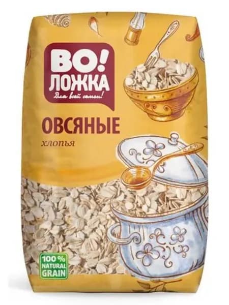 Хлопья 450 г Овсяные быстрого приготовления ВоЛожка