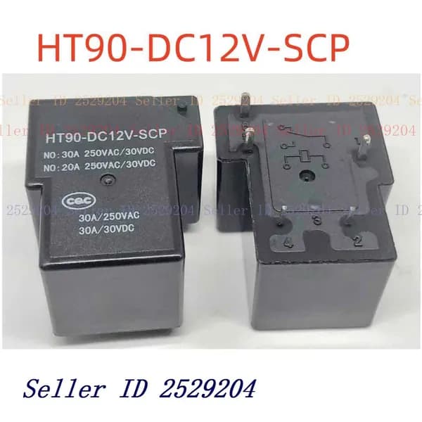 реле DIP5 HT90-DC12V-SCP T90-1C-5P-12V-30A