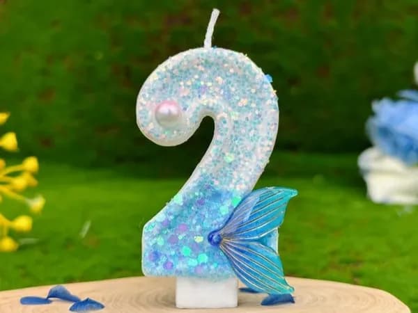 Свечи для торта цифра 2, 7.5 см, 1 шт