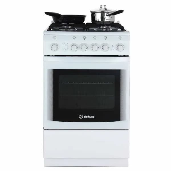 Плита DeLuxe 5040.41гэ (кр) чр белый