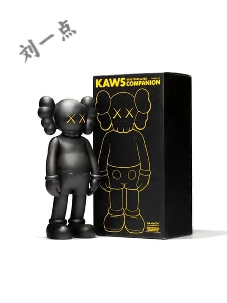 Medicom Toy Коллекционная редкая игрушка KAWS Companion Bearbrick 20 см Черный матовый
