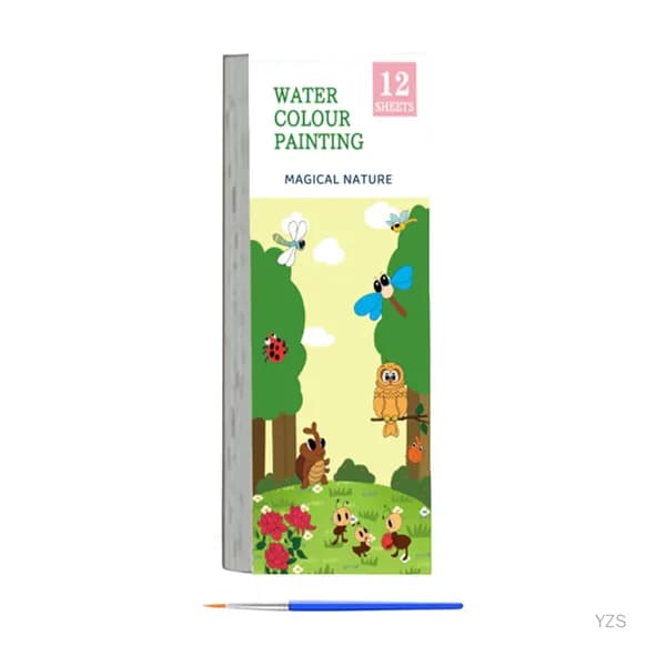 Детская акварельная книжка-раскраска