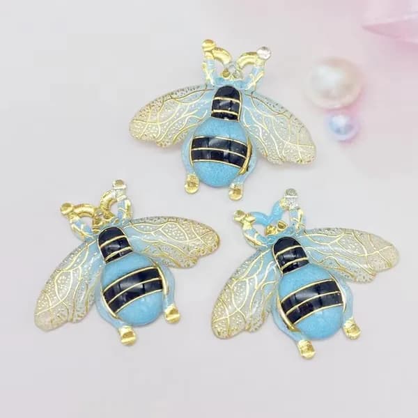 10pcs смола пчел декоративные аксессуары