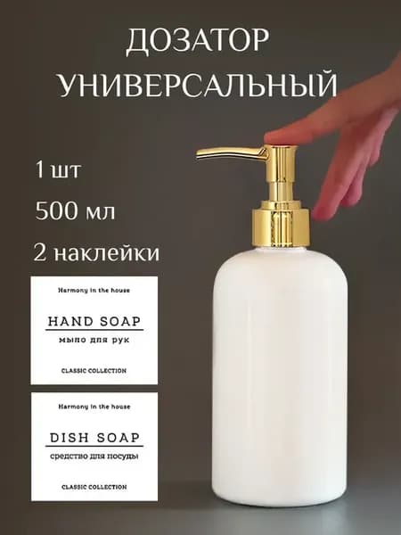 Флакон с дозатором для жидкого мыла и моющих средств