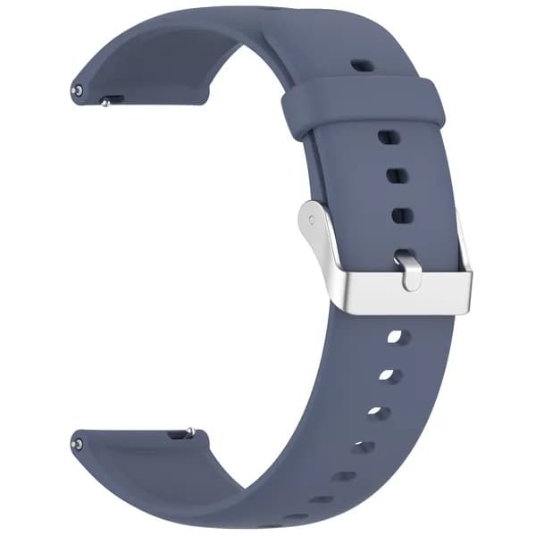 (1 комплект) Силиконовый ремешок CMF Watch Pro 1/2 со стальной застёжкой сине-серый